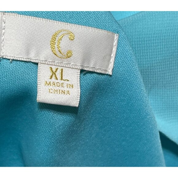 Charming Charlie Tunic Dress Blue Embroidered Size XL Extra Large Mini - Picture 6 of 8